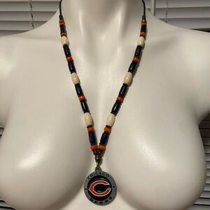 Chicago Bears beaded necklace